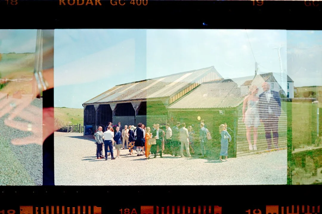 Kodak ultramax film double exposure, wedding in Devon