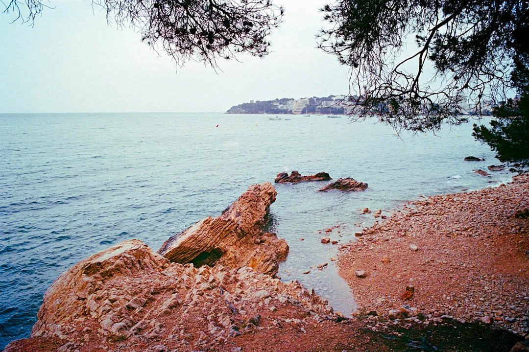large rock formations in blue ocean, Palma Nova