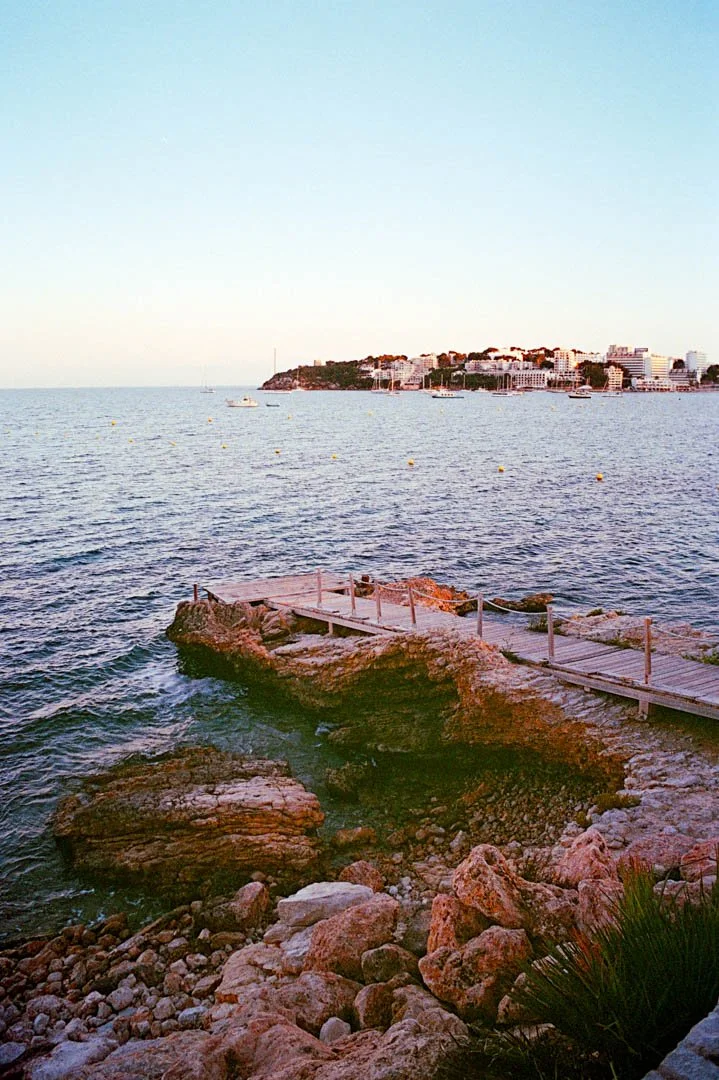 wooden jetty for boats Palma Nova