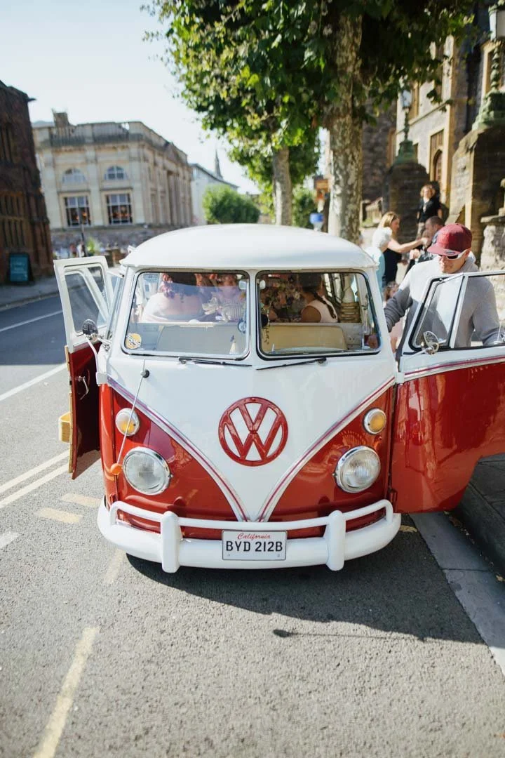 vw camper van for wedding