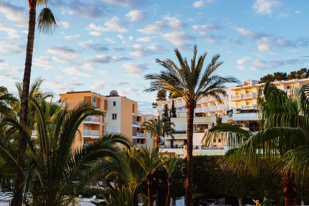 Globales hotel Palma Nova sunrise from balcony