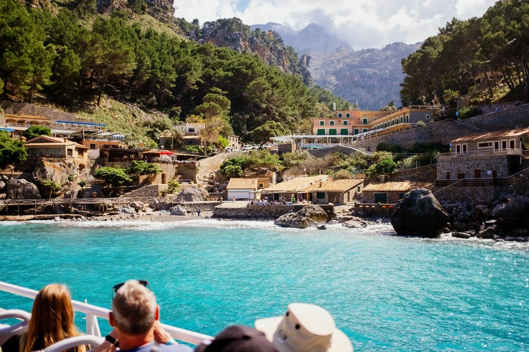 Cliffs and blue ocean Sa Calobra Majorca