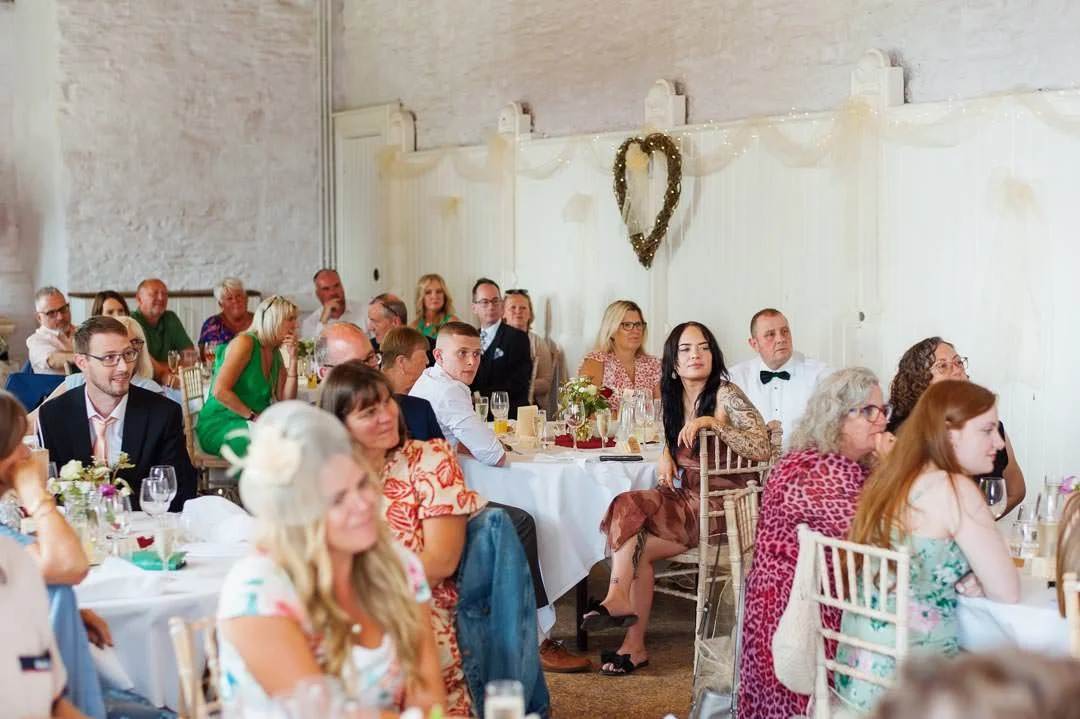 wedding guests Hestercombe House reception room