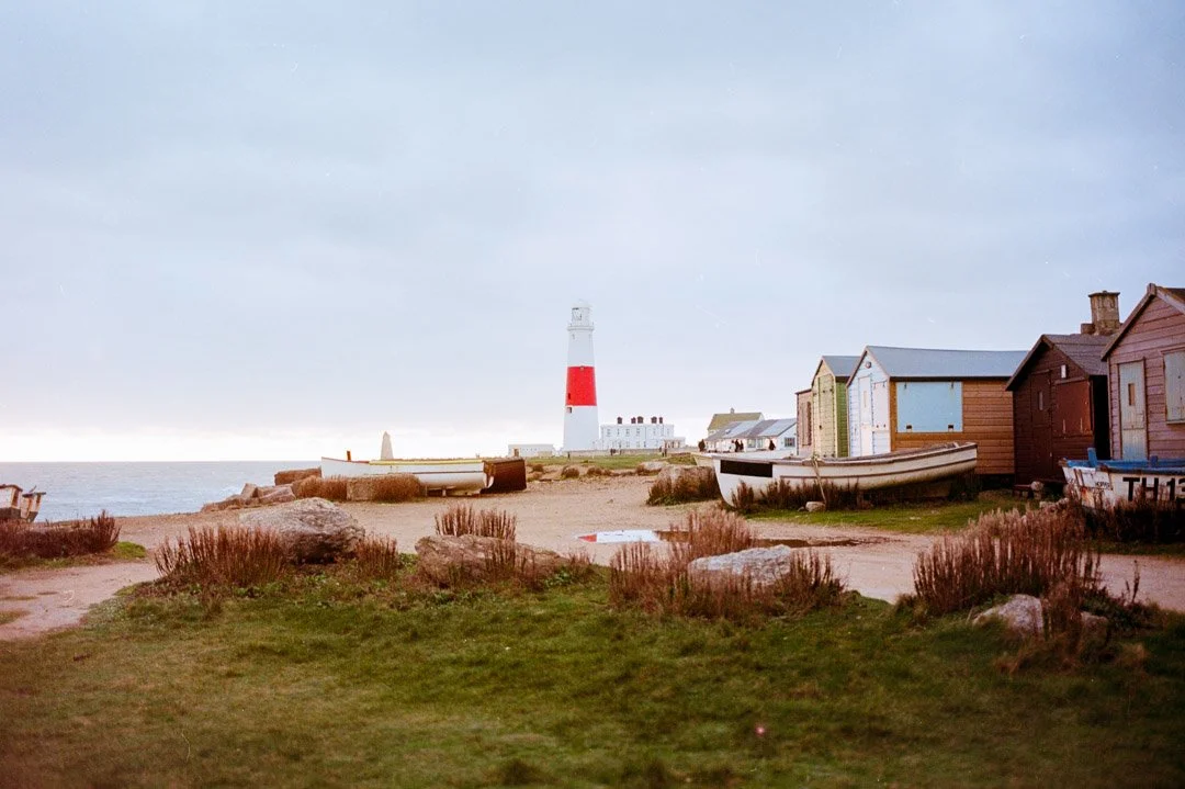 Portland bill lighthouse Dorset during sunset, Kodak Ektar 100 120 film