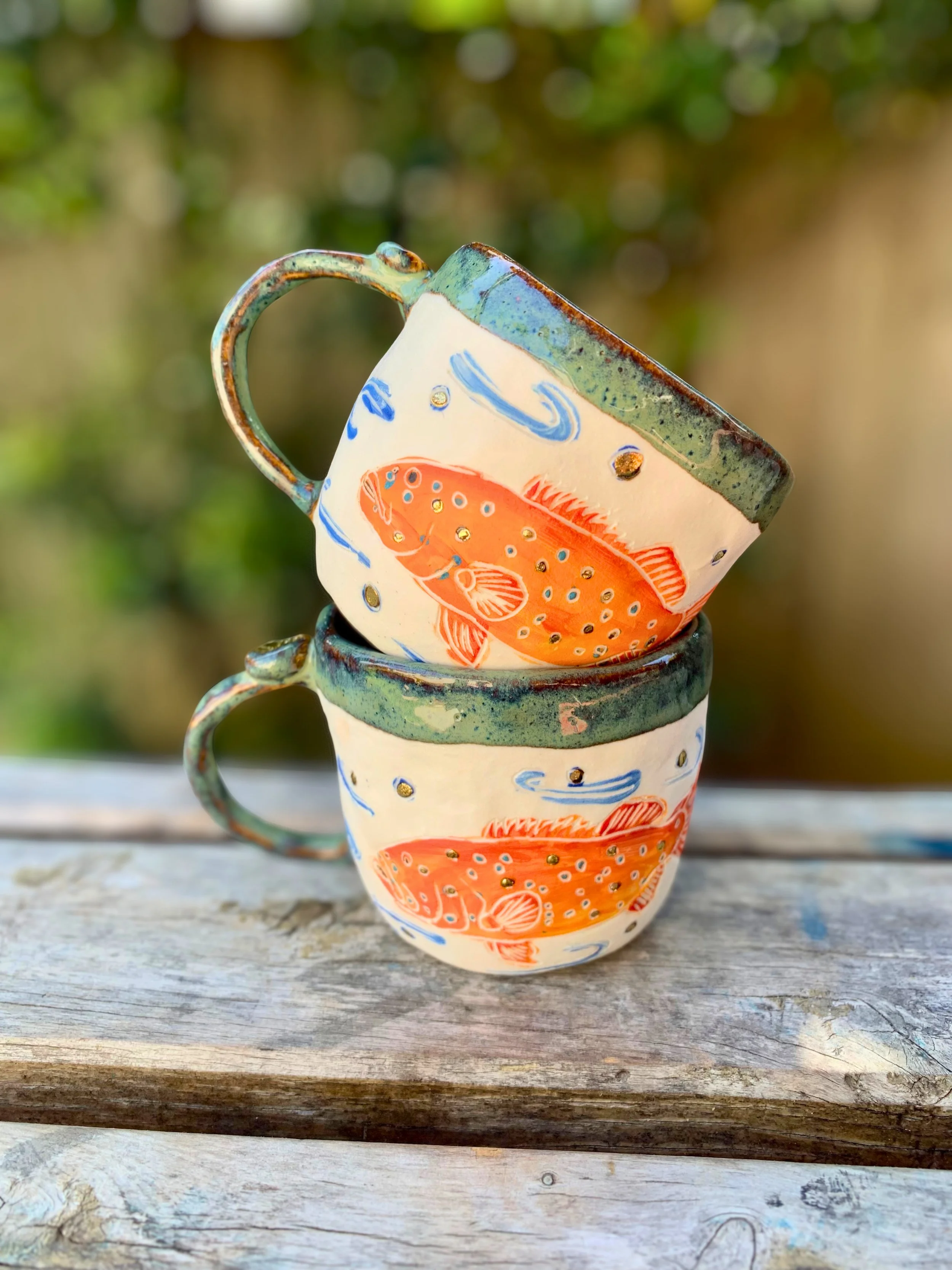 Handcrafted Coral Trout Mug