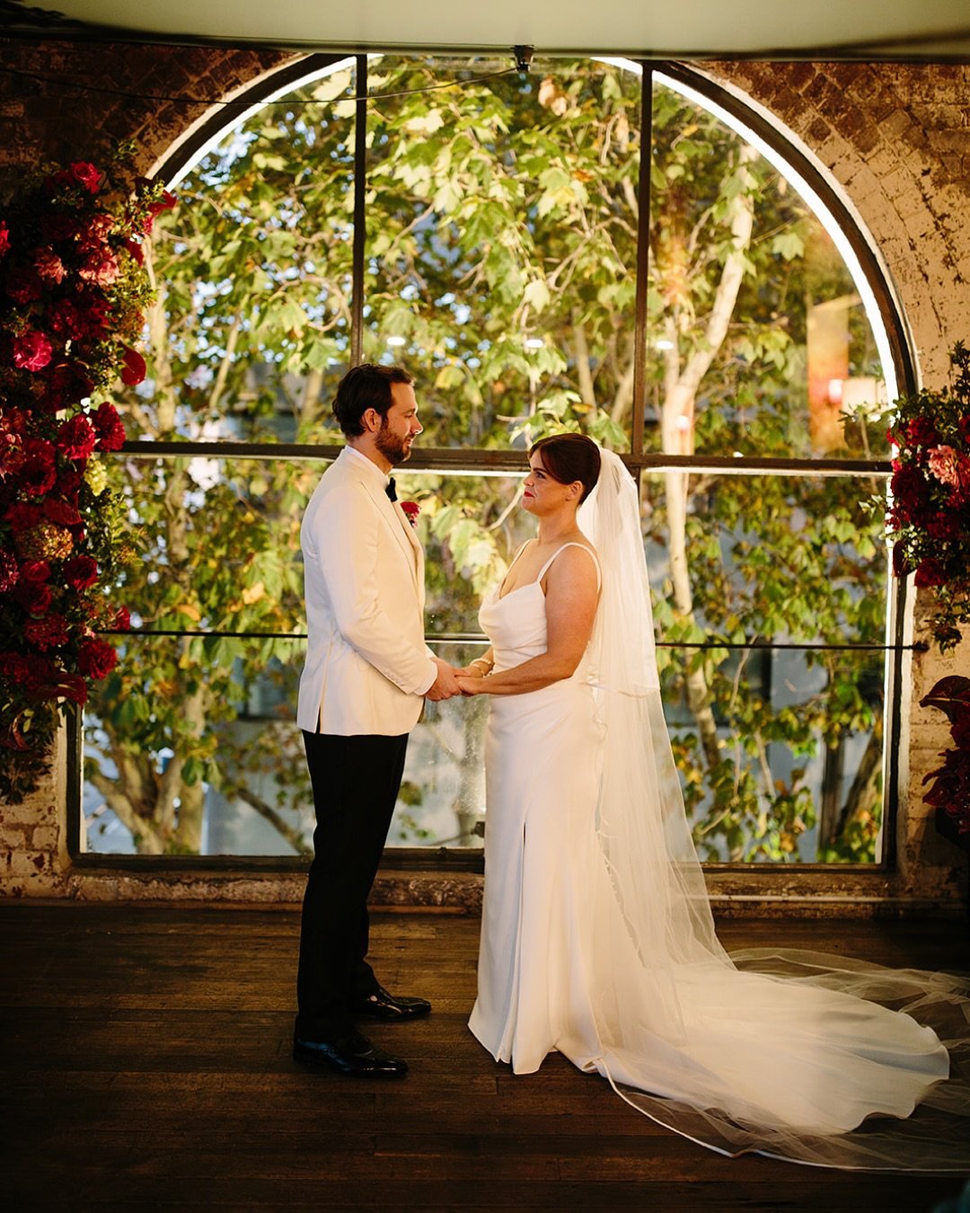 Peggie and Dan&rsquo;s romantic after-dark ceremony at the gorgeous @thepanamadiningroom ✨ surrounded by their most loved people with twinkling city views and warm lamp-light - a night filled with laughter and lots of love! &hearts;️