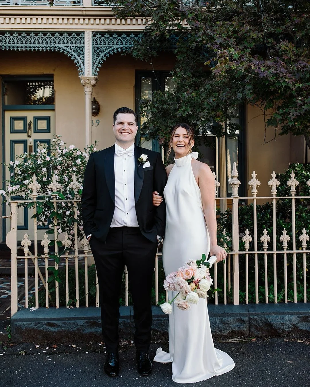 ✨ Darcy &amp; Sheridan ✨ Strolling the colourful streets of Fitzroy with their bridal besties party before heading into their ceremony and reception at the ever-beautiful St Andrews Conservatory. 🖤🌸
