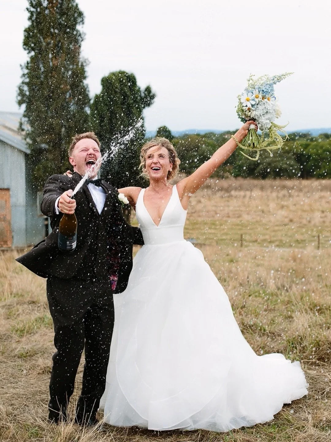 The happiest of days with these two legends!! 🍾 so much fun capturing their love filled celebration at the gorgeous @thefarmyarravalley &hearts;️