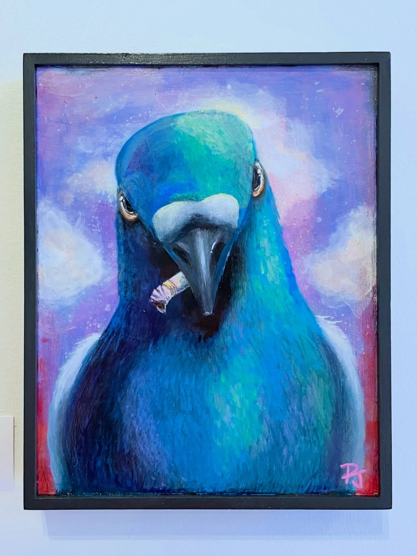 Sneak peek at the new pieces I brought into @ridgefieldartgallery over the weekend. If you require vitamin D while looking at art, it&rsquo;s the place for you 😎Pigeons! Come hang at our artist reception this first Saturday from 5-7pm.