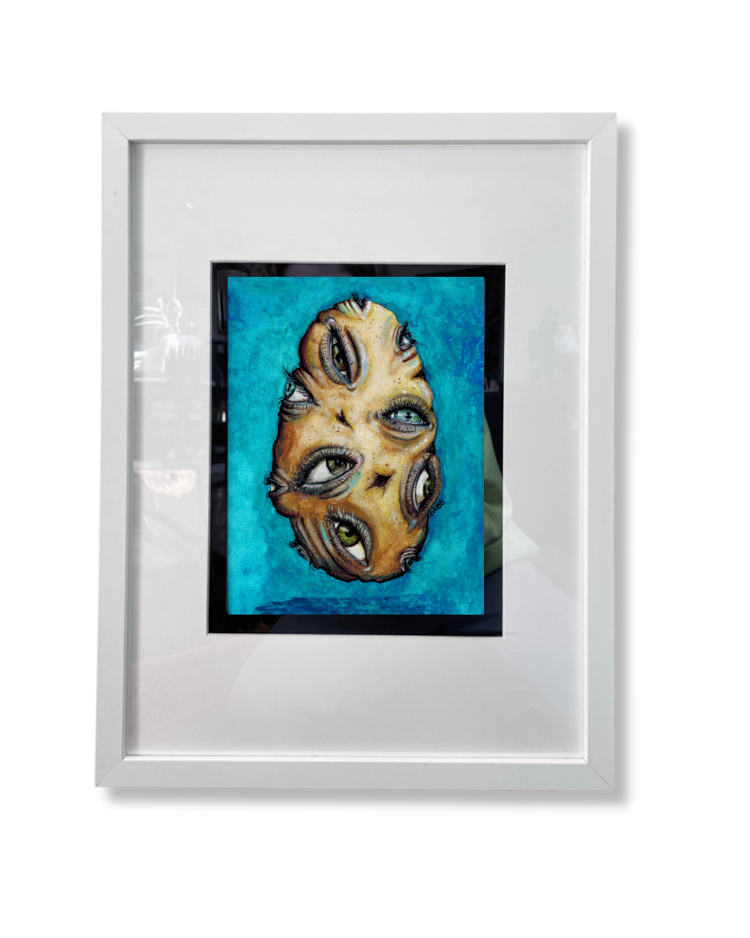 8 x 10 watercolor, ink, colored pencil