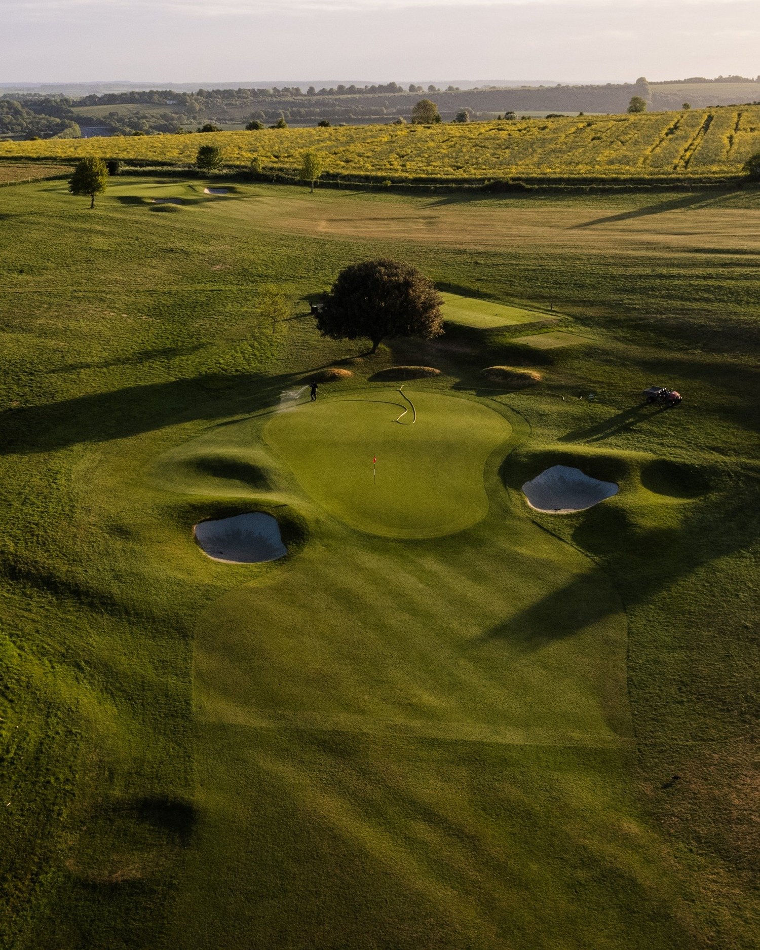 Hockley green framed by bunkers and rolling downland