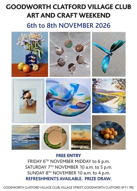 6-8 November
Goodworth Clatford Village Club, Village Street, Goodworth Clatford, Hampshire SP11 7RE
