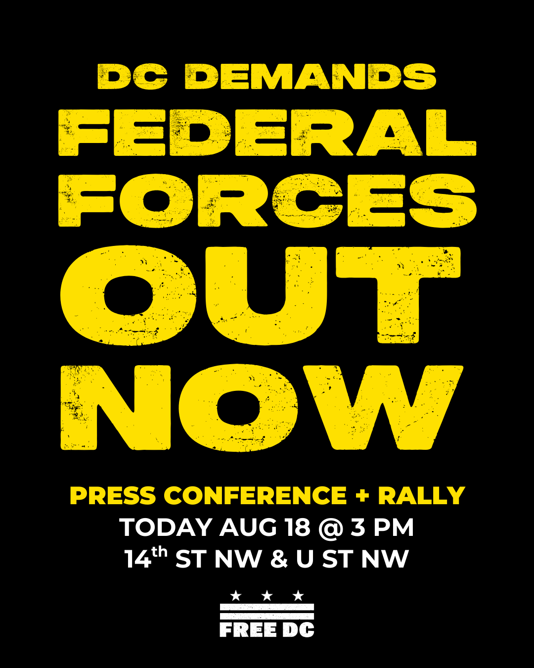 DC demands federal forces OUT NOW - Rally & Press Conference