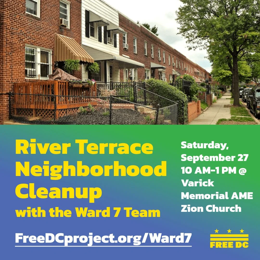 River Terrace Park Cleanup with the Ward 7 Team