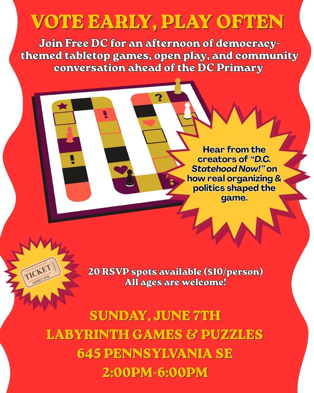 Ward 6 Voting Rights Board Game Night