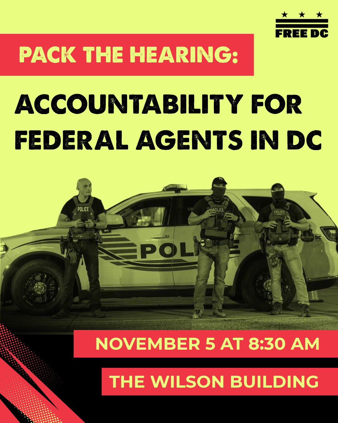 Pack the Hearing: Full Accountability and Safe Places