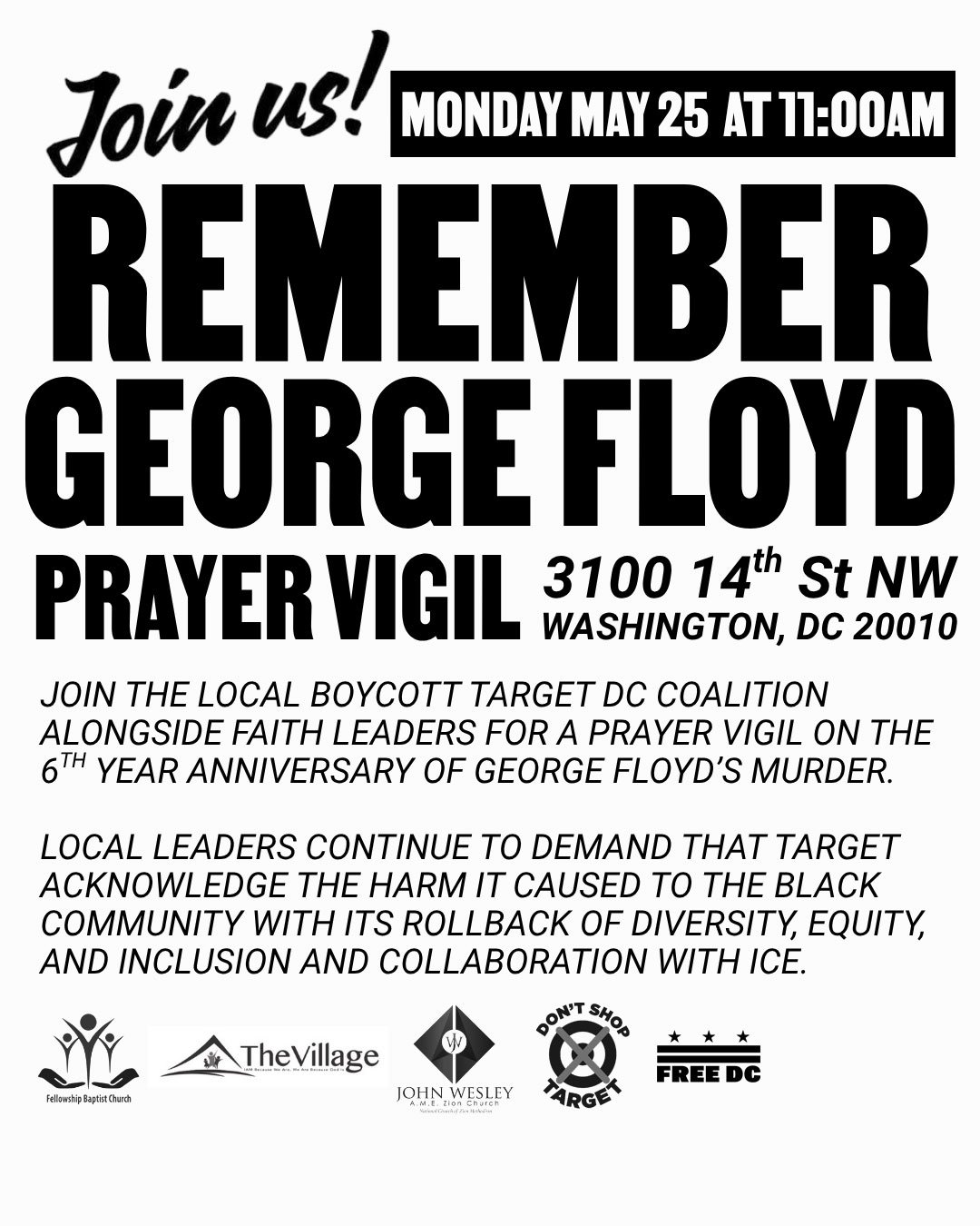Remember George Floyd Prayer Vigil