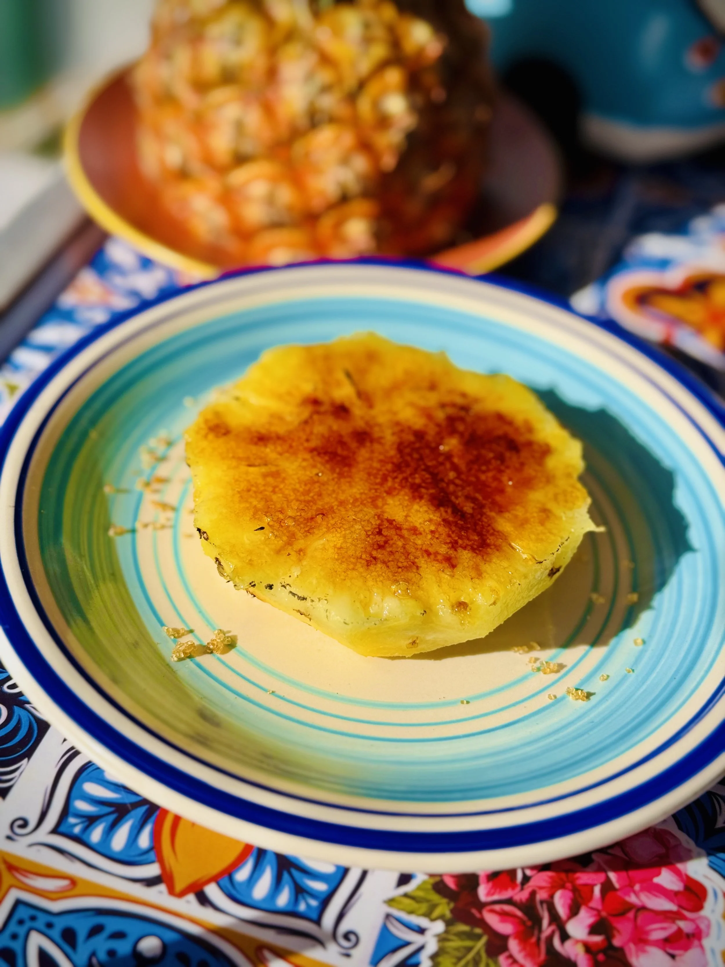 Carioca Breezy Sete Cidades: VERONIKA'S CARAMELIZED PINEAPPLE. The unique and special Azorean ananas (pineapple) slice with caramelized brown sugar.