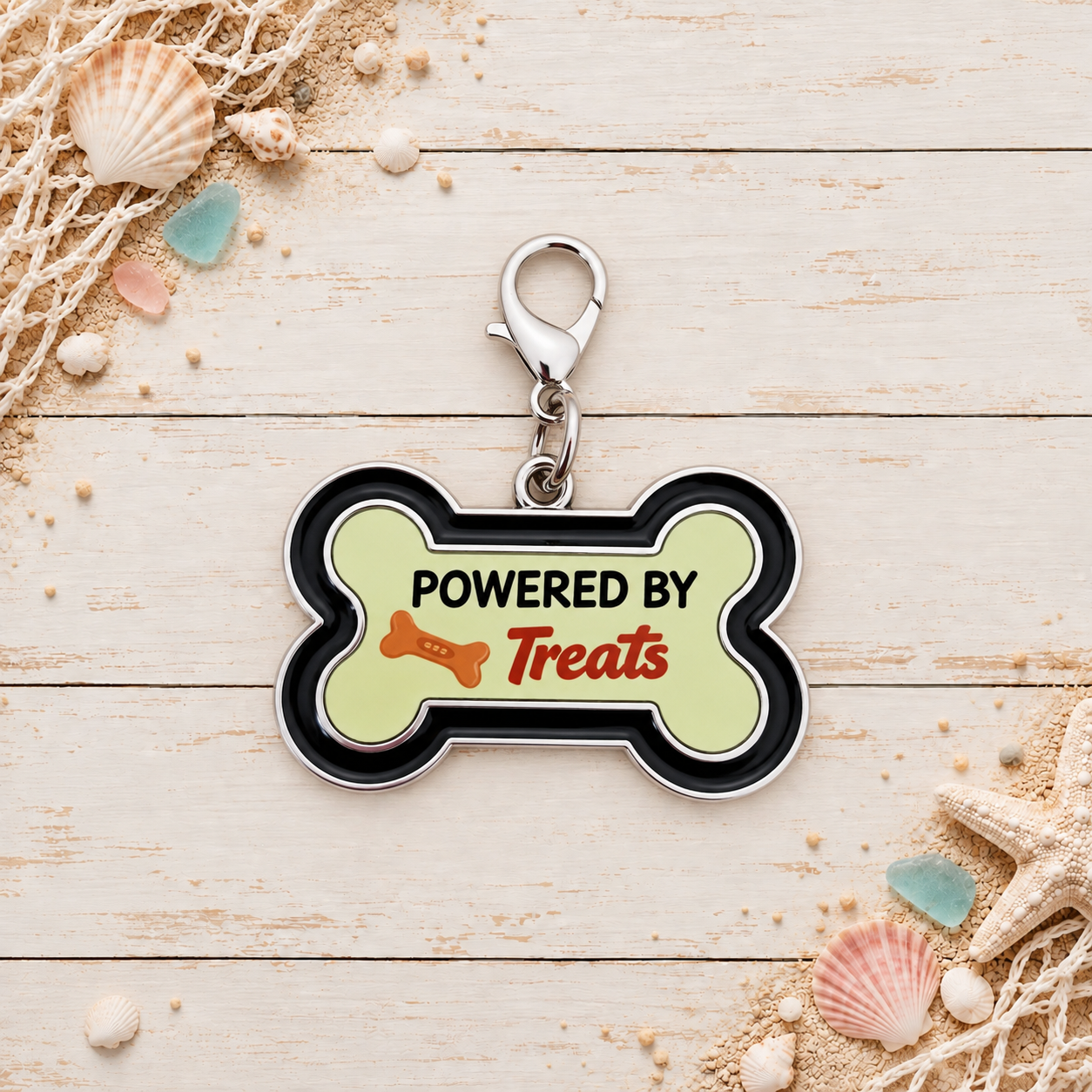 Powered by Treats Novelty Dog Tag