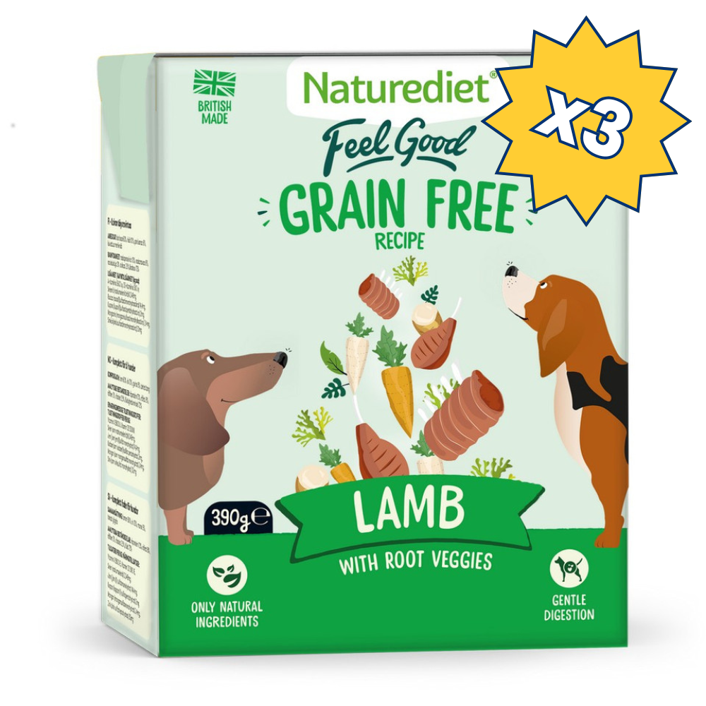 Naturediet Grain Free Lamb 390g (x3)