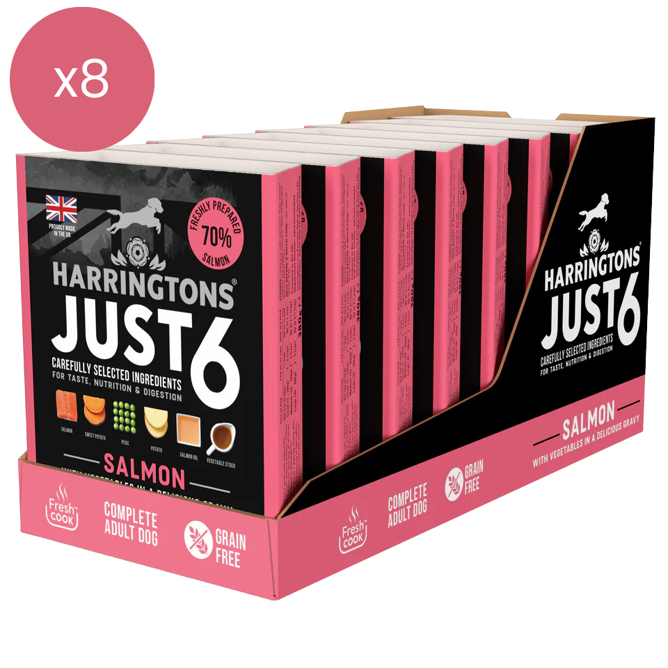 Harringtons Just 6 Salmon (380g) x8