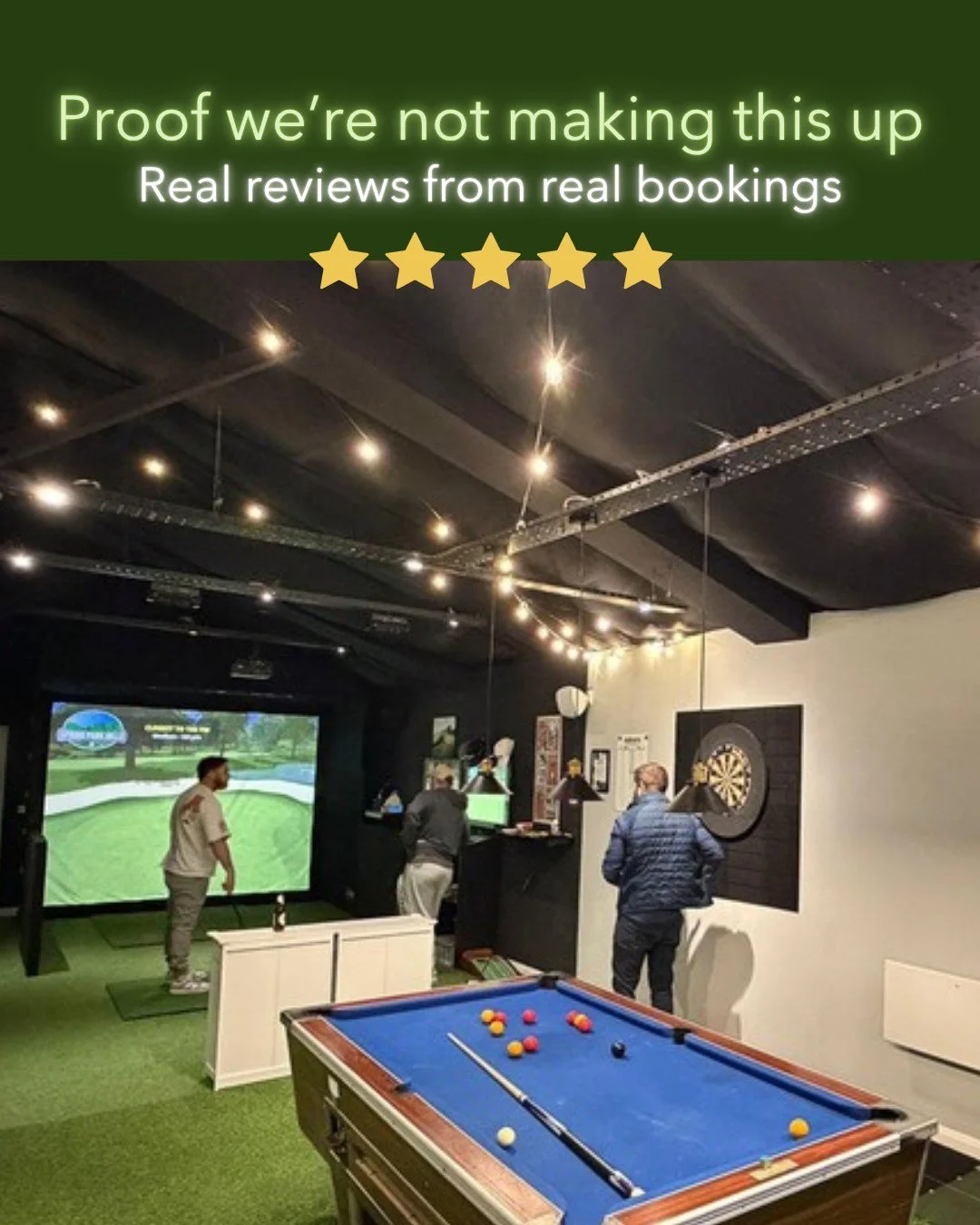 We could tell you how good it is. Or you could hear it from people who've actually been.

Swipe through for real reviews from some recent guests that gave us a go. 

Whether it's a family group, corporate work event, pro golfers, or complete beginner