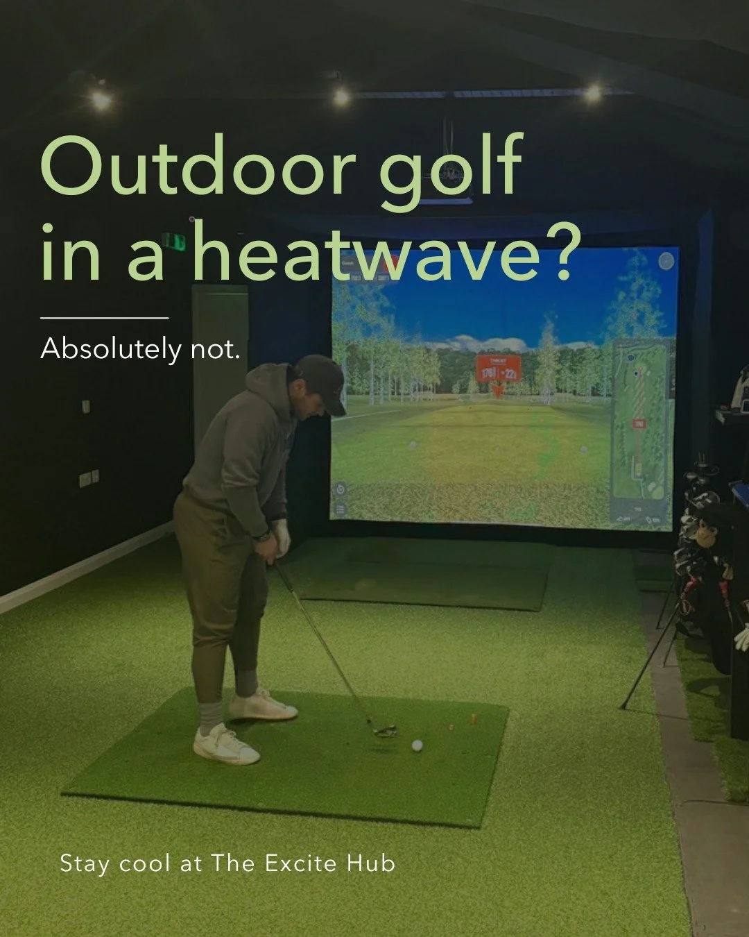The UK sun has finally shown up, and honestly? The outdoor greens are suffering for it. 🌞

While everyone else is squinting into the glare and melting on the fairway, you could be inside perfecting your swing in cool, comfortable surroundings at The