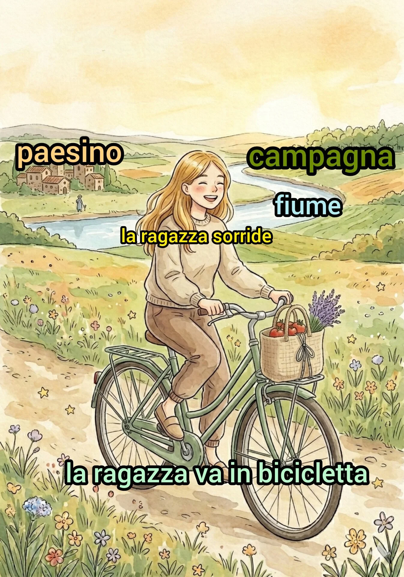 paesino italiano fiume river natura nature felicità felice contenta