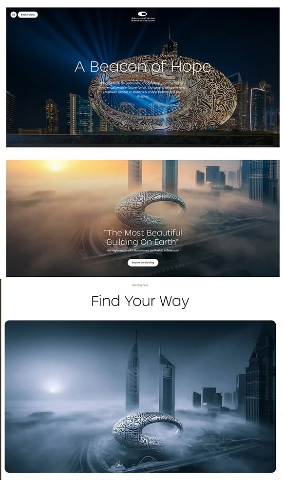 Museum Of The Future Website photogrpahy production by ahmad alnaji and sarab 