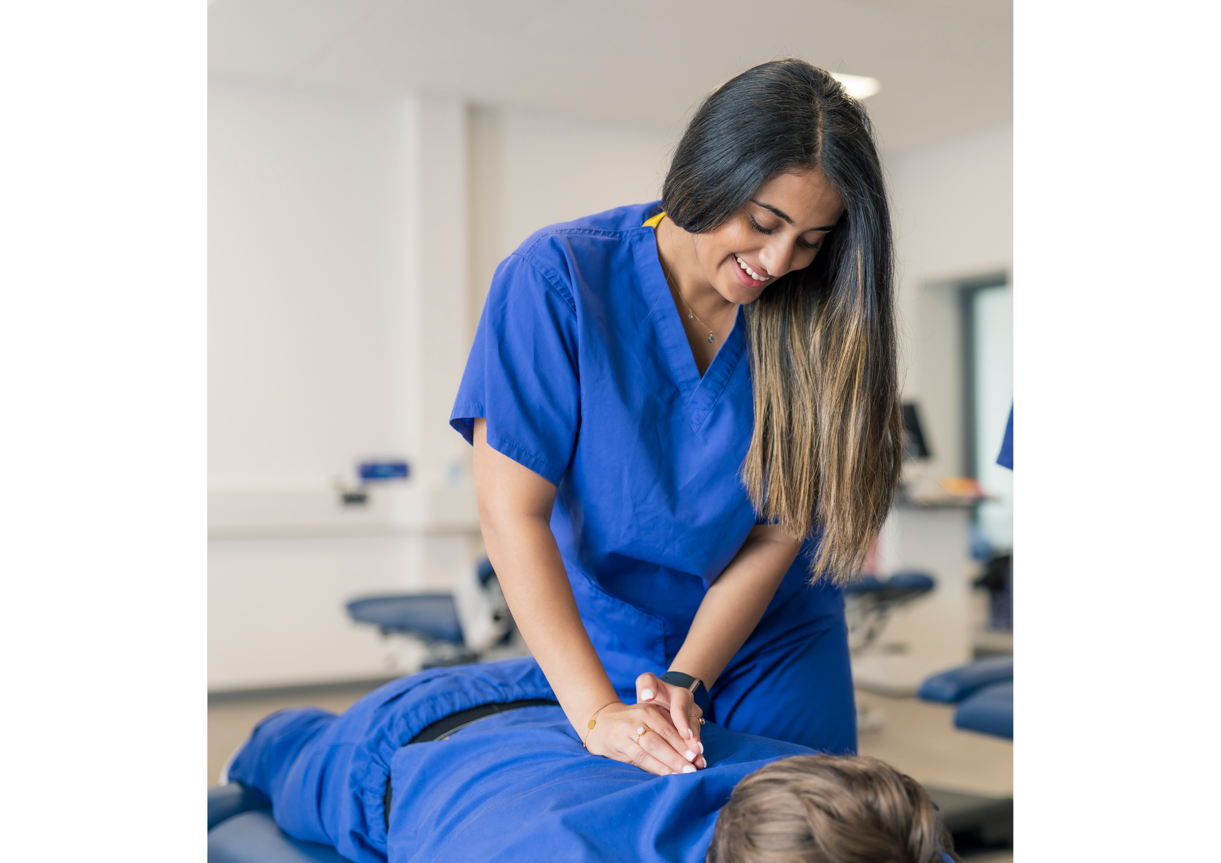 chiropractor in beaconsfield performing chiropractic adjustment for effective relief back pain. Treatment can also be provided for neck pain, shoulder pain, hip pain, and for a wide variety of different conditions, personalised to you