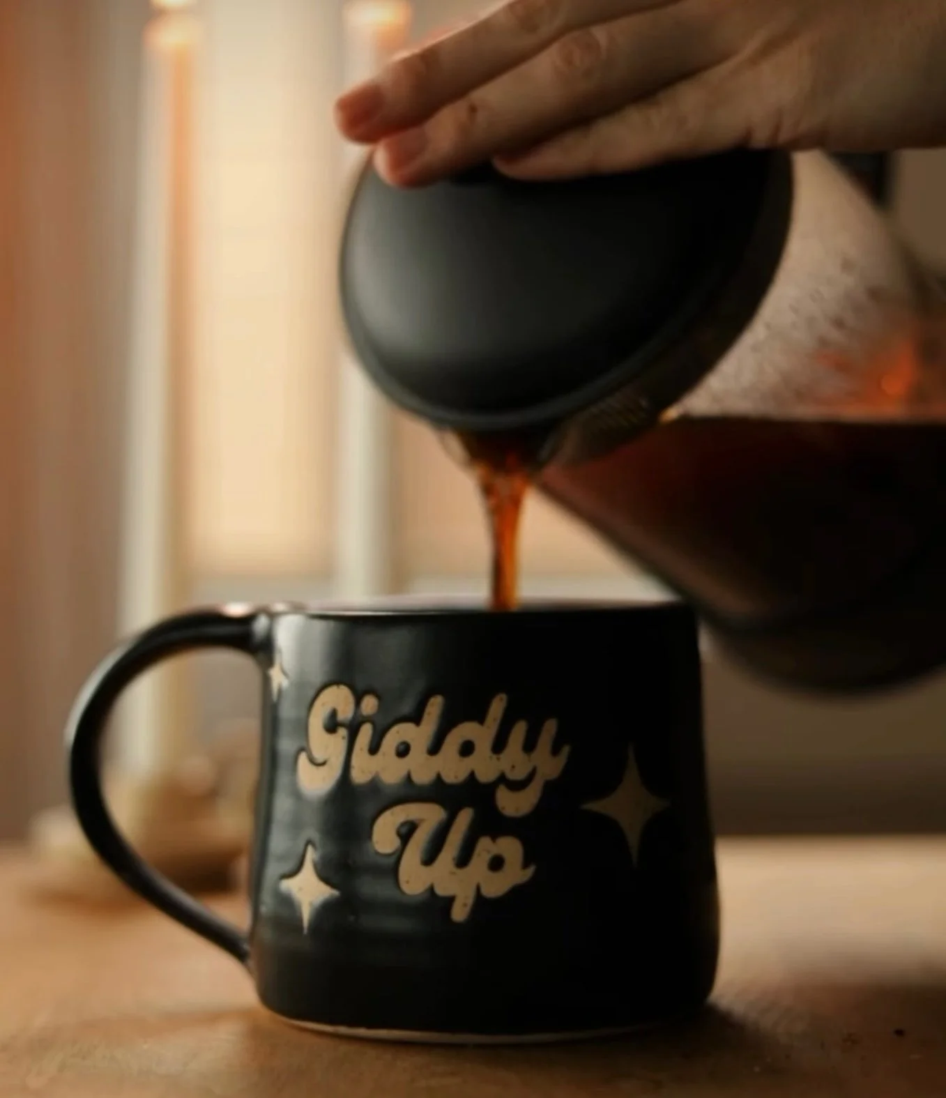 Enjoying your morning coffee in this mug is an iconic way to start your day. 

Manifesting your dream life begins by reminding yourself that you can do whatever you want to do, but then you&rsquo;d better giddy up and get&rsquo;er done ✨

These mugs 