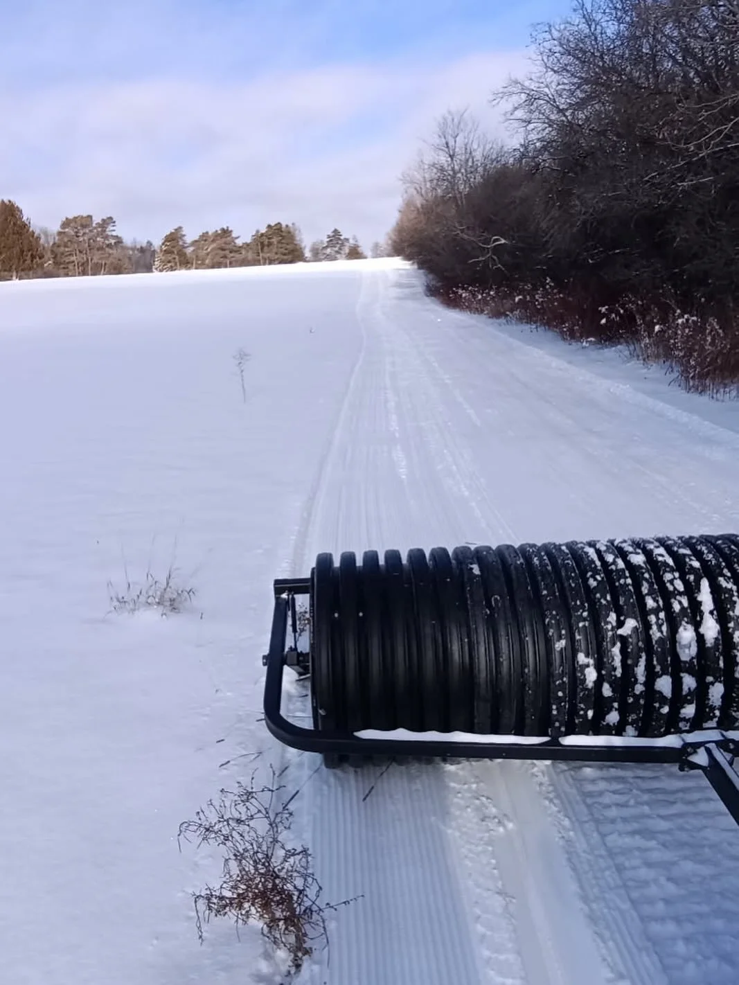 Freshly rolled and ready for skiing. We&rsquo;ll track set in the next 24 hours but we need the let the snow sinter a bit.
