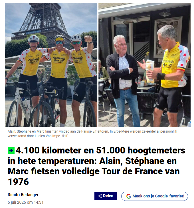 Krant Het Nieuwsblad 6 jul 26