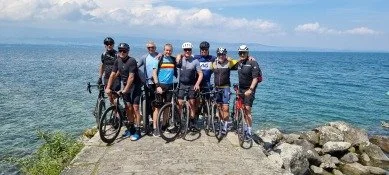 Coduvelo België-HauteSavoie Yvoire met fietsers