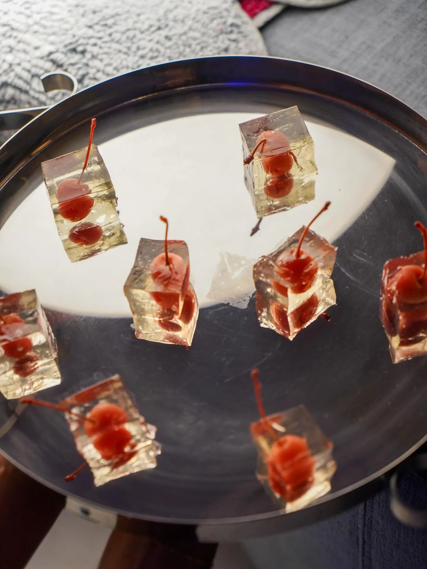 don&rsquo;t serve cherry jello shots unless you wanna be the center of attention at your holiday party 🍒