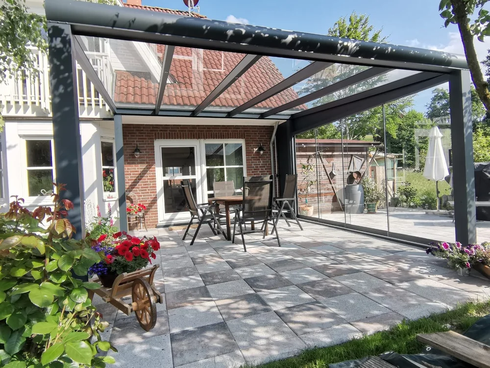 Referenz Pultdach Terrassenüberdachung von KASTONIA