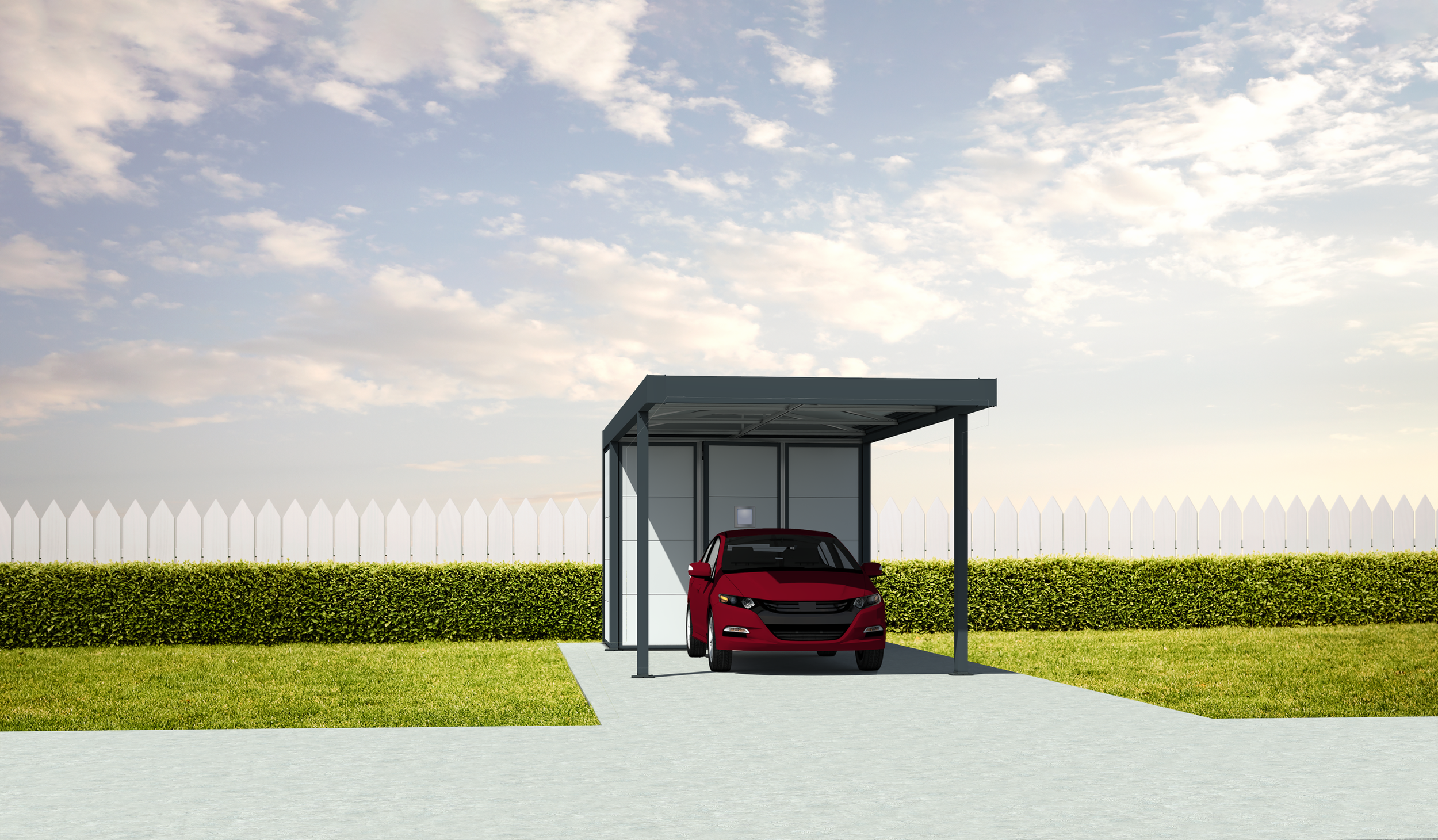 Carport IZICAR mit Box