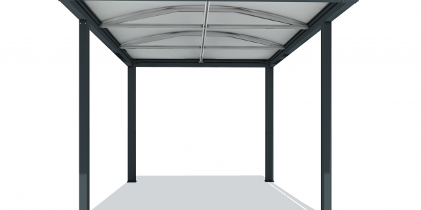 Freistehende Aluminiumstruktur des IZICAR Carports