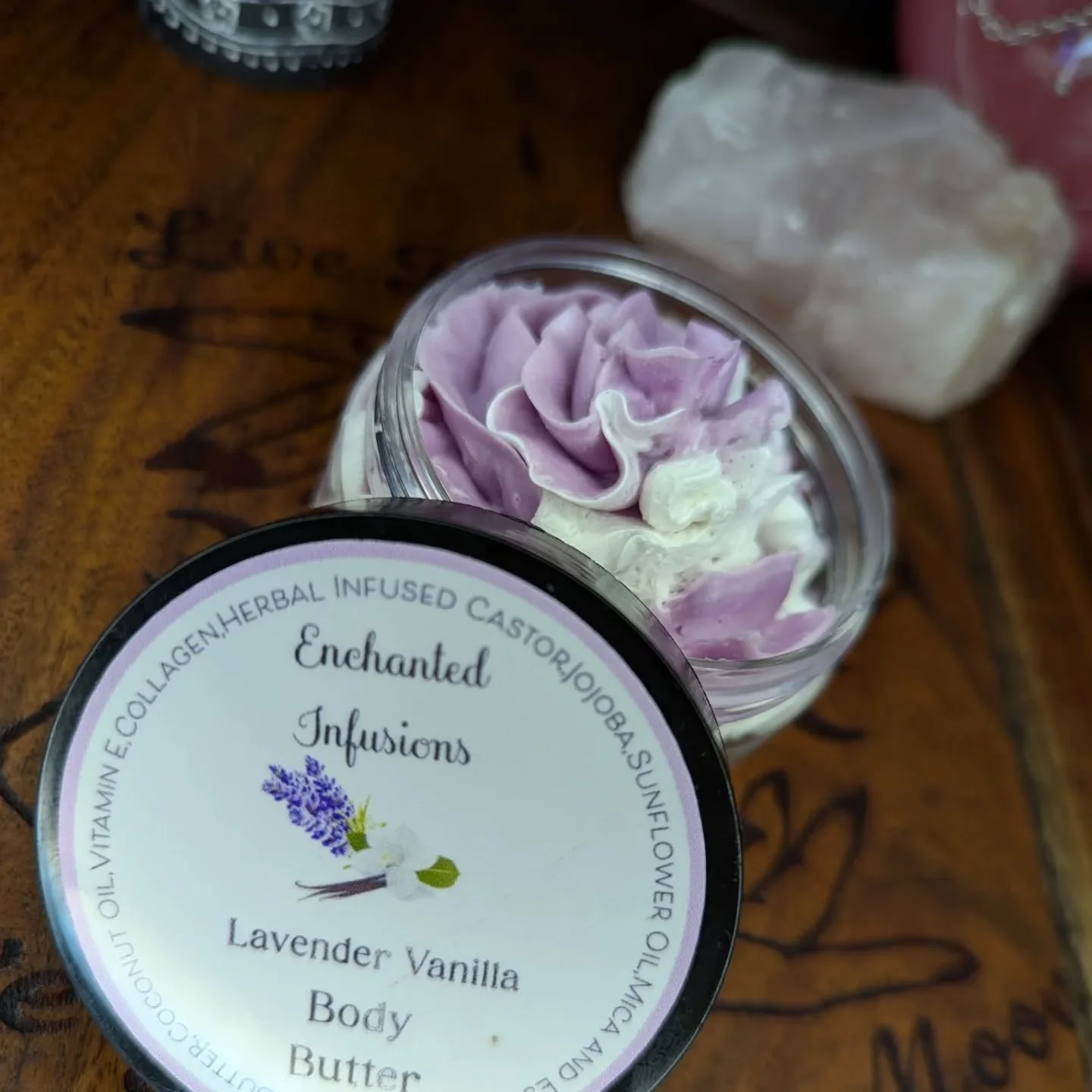 Body butters to keep your skin silky smooth and hydrated. Oils infused with healing herbs, vitamin E and collagen.