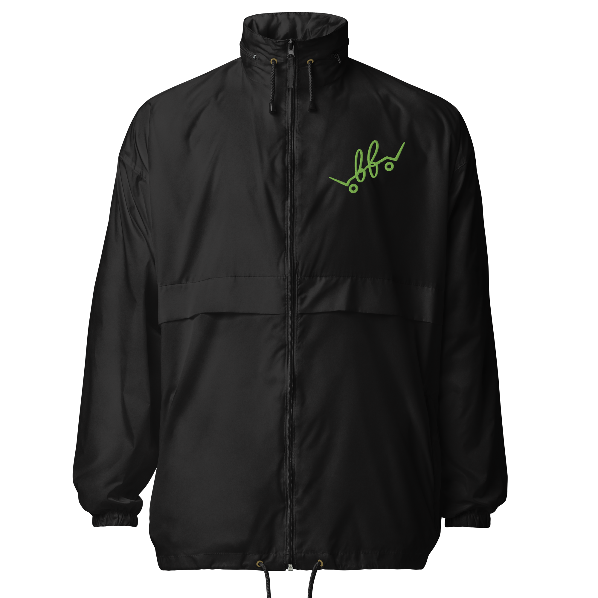 Adult Windbreaker Green Logo