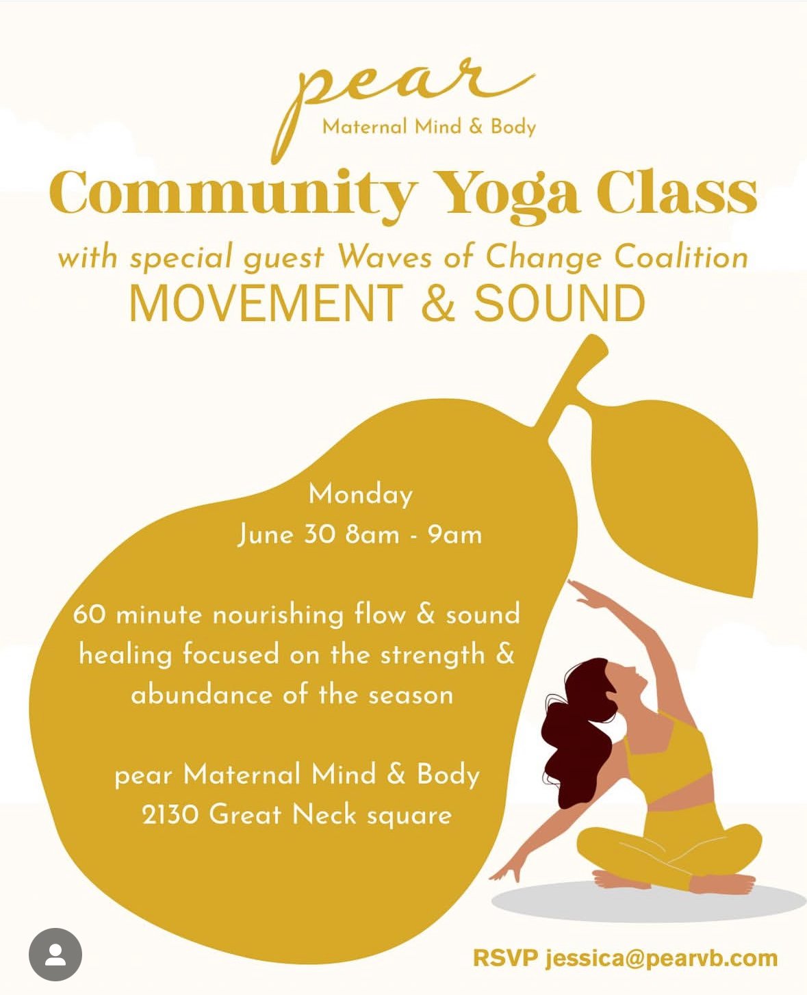 Community Yoga + Sound w/ Pear Maternal Mind Body