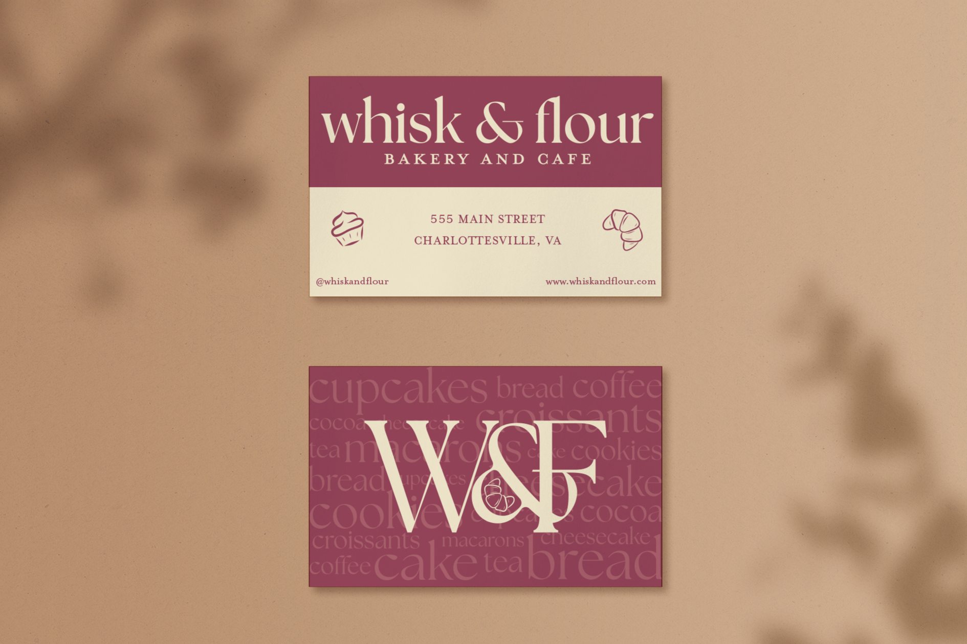 Business card design with original illustrations