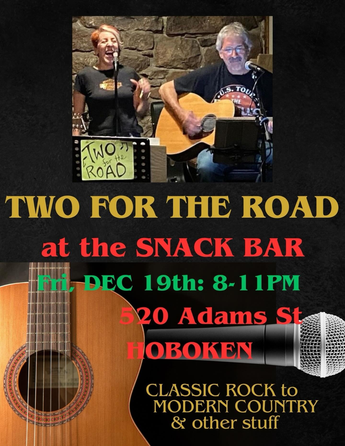 🎶 Live music tonight at Snack Bar!
Featuring Two For The Road 🎤
Great drinks, great vibes &mdash; see you tonight! 🍻