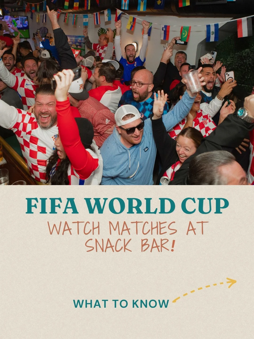 The World Cup is HERE and we&rsquo;re watching every match 🌍⚽

Catch the games all tournament long at Snack Bar + @schmittys_hoboken June 11th through July 19th. Sound on for the big ones, first come first served on seats!

Mark your calendars:
 ⚽  