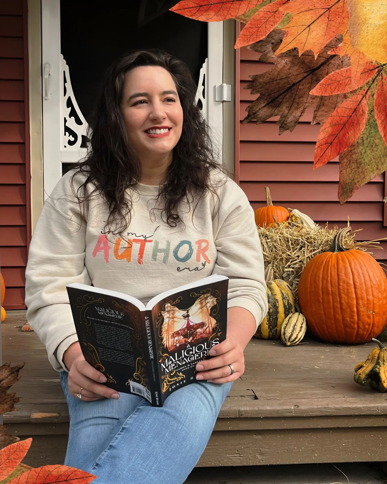 It only feels like fall when the porch is decked out and I&rsquo;m living in my favorite sweatshirt. 🍂🎃

There&rsquo;s just something about autumn vibes that makes me want to curl up with a good book (and maybe write one too!). What are you reading