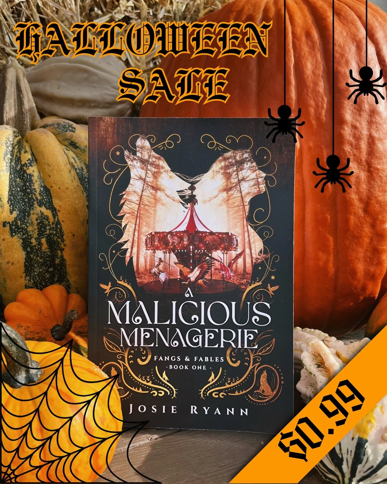 No trick, just a TREAT! 🎃📖🍬

A Malicious Menagerie is on sale for just $0.99 for a limited time! Perfect for fans of forbidden romance, morally gray heroes, and a fantastical world of mythical creatures hidden within ours.

Get ready for:

✨ A wit