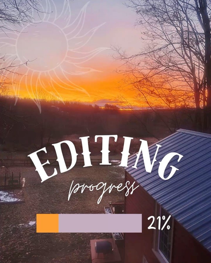 🌞 Fang Fatale Editing Progress 🌞 

From 6% to 21%. Hey, it&rsquo;s something!

This sunrise is from a couple of days ago&hellip; there&rsquo;s a lot more snow on the ground now! ❄️ Maybe more poignant because it&rsquo;s something Delia would never 