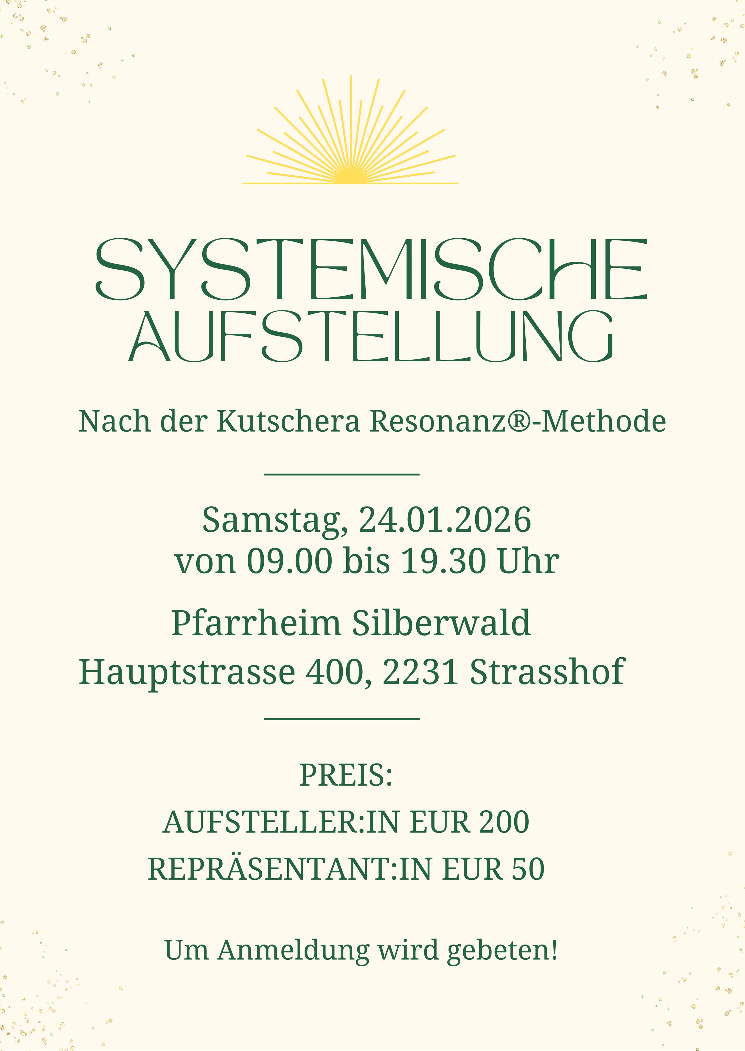 Systemische Aufstellung nach der Kutschera-Resonanz® Methode (NÖ) 