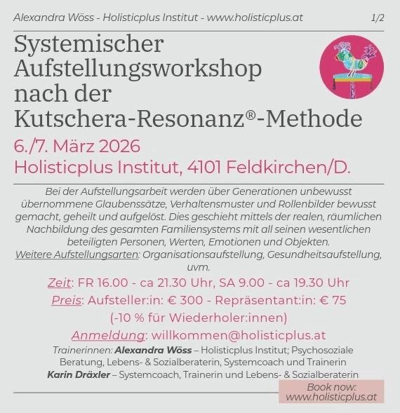 Systemische Aufstellung nach der Kutschera-Resonanz® Methode (OÖ)