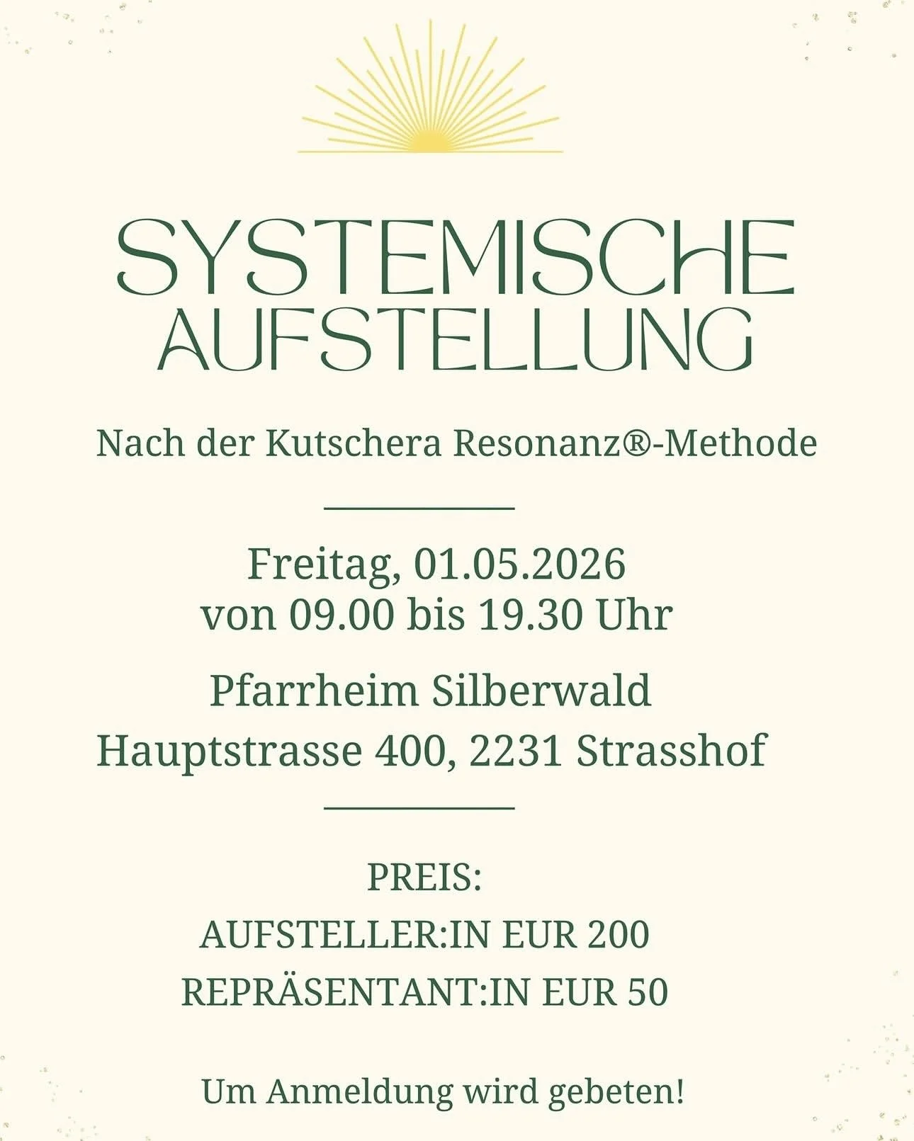 Systemische Aufstellung nach der Kutschera-Resonanz® Methode (NÖ) 